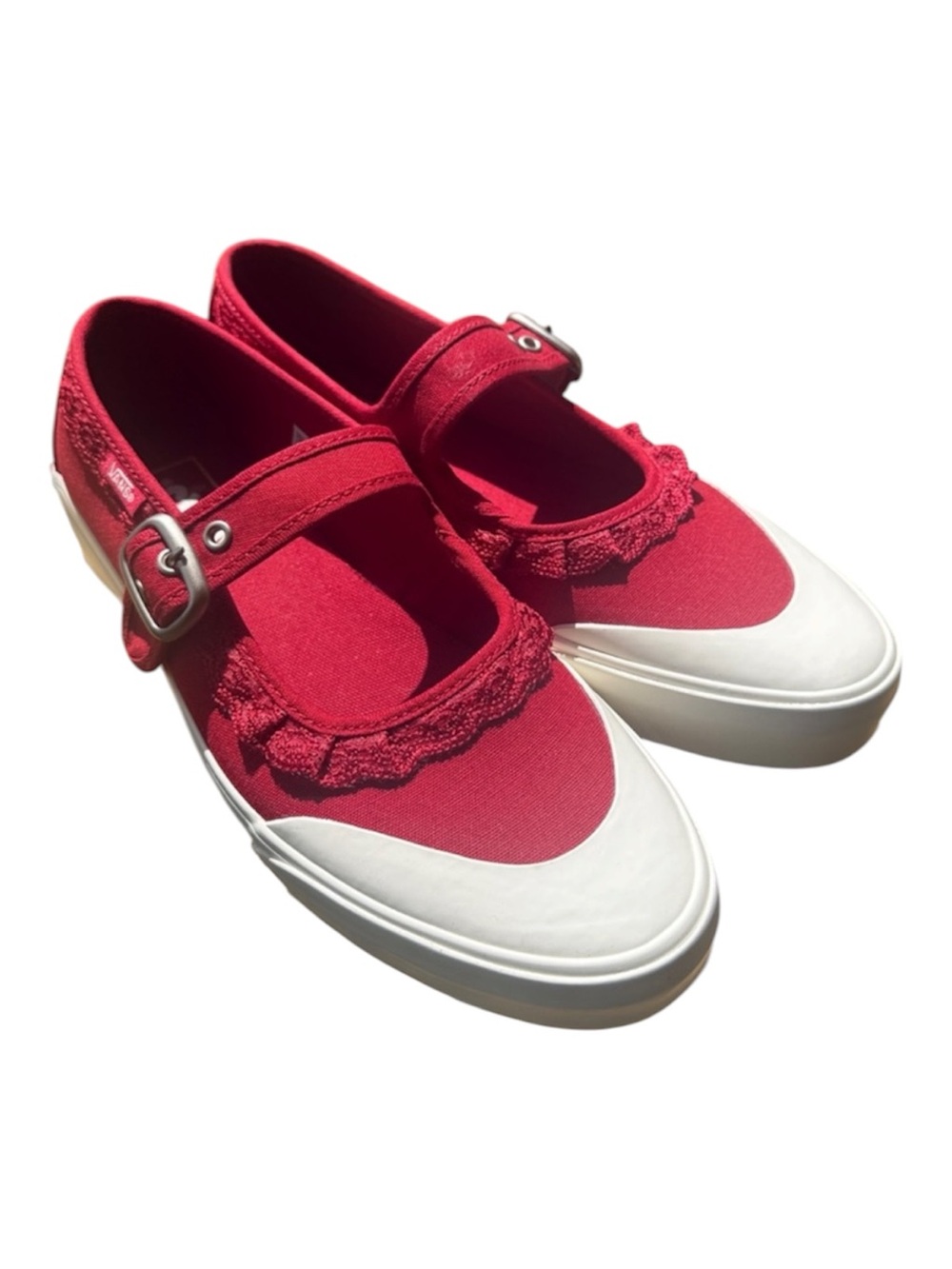 Vans Mary Jane Chou Chou Red Lace Size 8